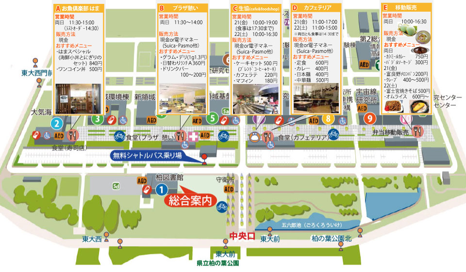 レストラン＆カフェの案内図